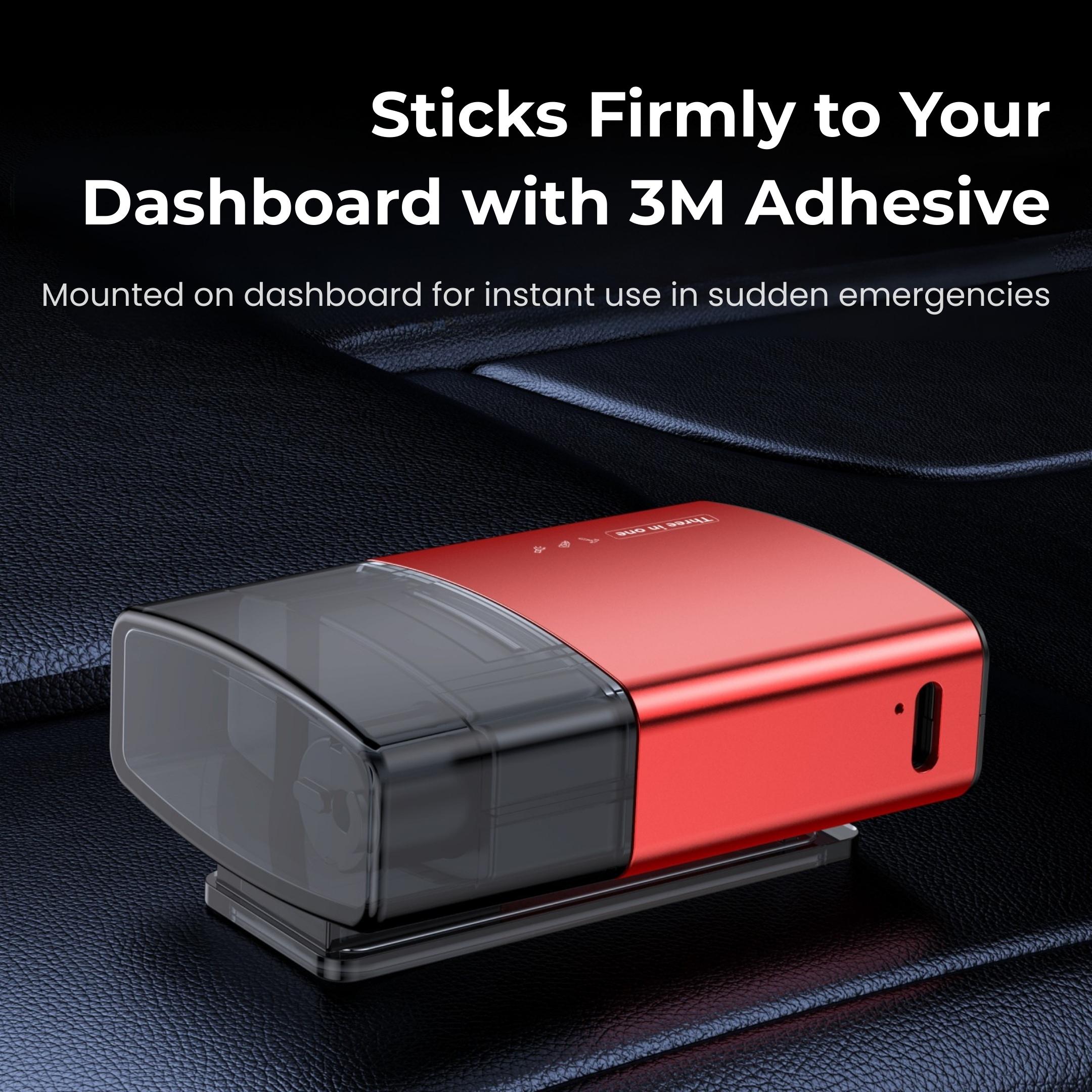 Airmag 3-in-1 Car Safety device with Glass Breaker, Seatbelt Cutter & Torch